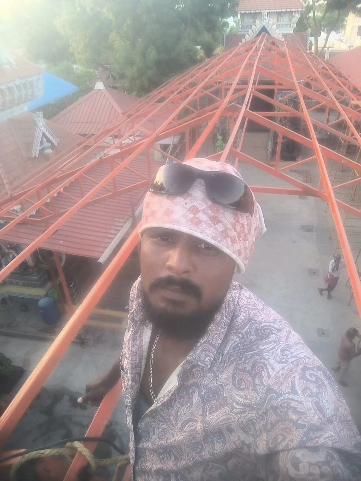 Roof truss fabrication. Global Engineering project photograph